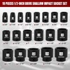 MIXPOWER 19 Piece 1/2-Inch Drive Standard Impact Socket Set, SAE,