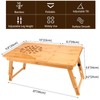 Laptop Desk Table Adjustable Bamboo Foldable Breakfast Serving Bed Tray