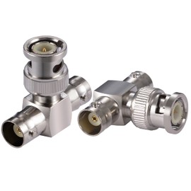 POBADY 2PCS BNC Adapters BNC Male to Dual BNC Female Connector 3 Way T-Socket Splitter Adapter for CB Antenna 4G Walkie Talkie CCTV Handfunk Ham Radio HD Video HDTV