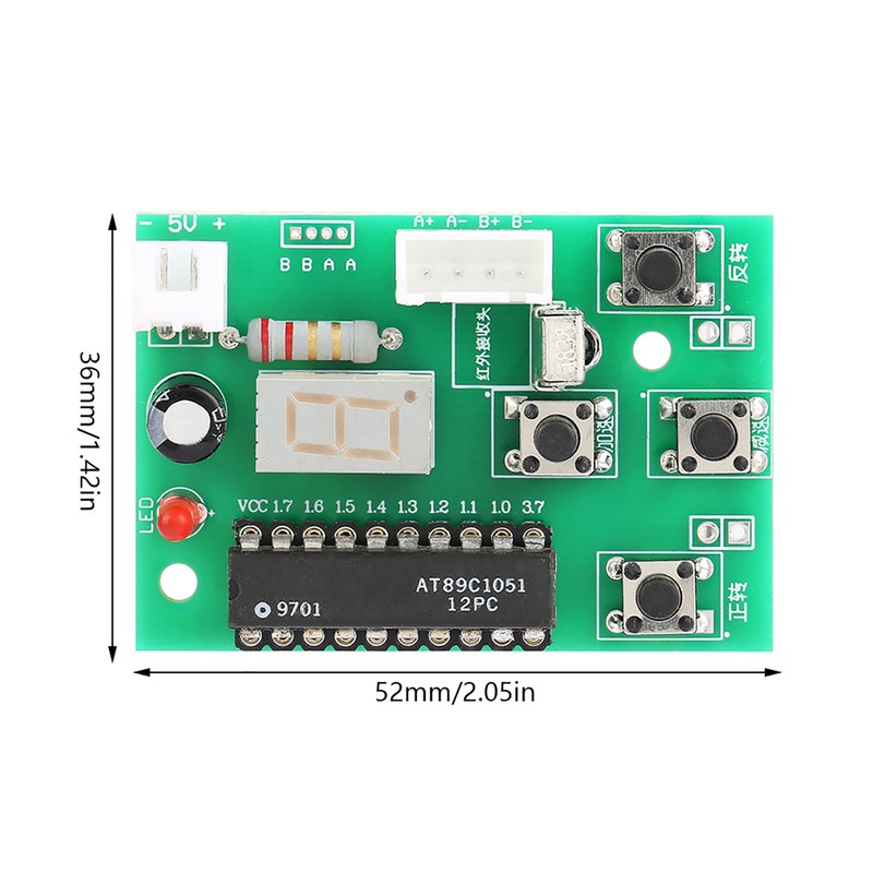 DC 4-6V 2-Phase 4-Wire Stepper Motor Driver Adjustable Speed with