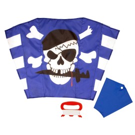 Wolkenstürmer® Sled Freddy Pirate Children's Kite - Beginner Kite from 3 Years - 1 Line Children's Flight Kite without Poles - for Children from 3-6 Years
