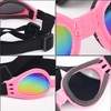 HIXNUG Pet Goggles Adjustable Strap Dog Goggles Wind Dust Fog