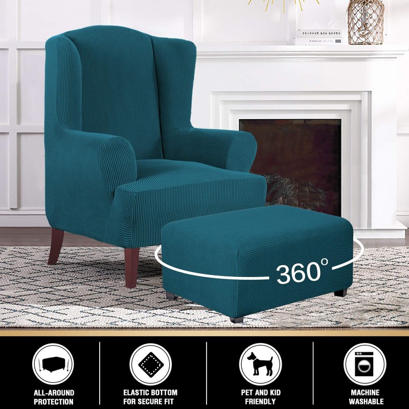 Stretch Ottoman Cover Ottoman Slipcovers Rectangle for Living Room Foot