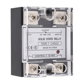 Solid State Relay SSR 3‑32V DC Input to 24‑480V AC 60A Output Accessory for Home Control