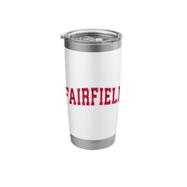 Fairfield Connecticut CT Vintage Sports Design Red Design Stainless Steel Insulated Tumbler