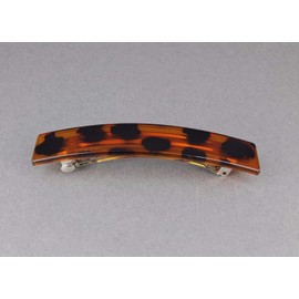 Brown Black Barrette Big Rectangle Barrette Hair Clip Accessory 4.25" Long Colored Hair Clips For Women Girls