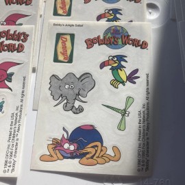 Denny's Vintage 1996 1997 Denny's Restaurant Lot 15 Sticker Sheets Bobby’s World Woody