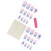 Press on Nails French Tip Medium Square Fake Nails Floral