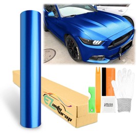 60"x60" (5FTx5FT) Royal Blue Matte Metallic Satin Pearl Vinyl Wrap Sticker Sheet Film Car Auto Vehicle DIY Decal Bubble Free Air Release Self Adhesive Peel and Stick Free Tool Kit