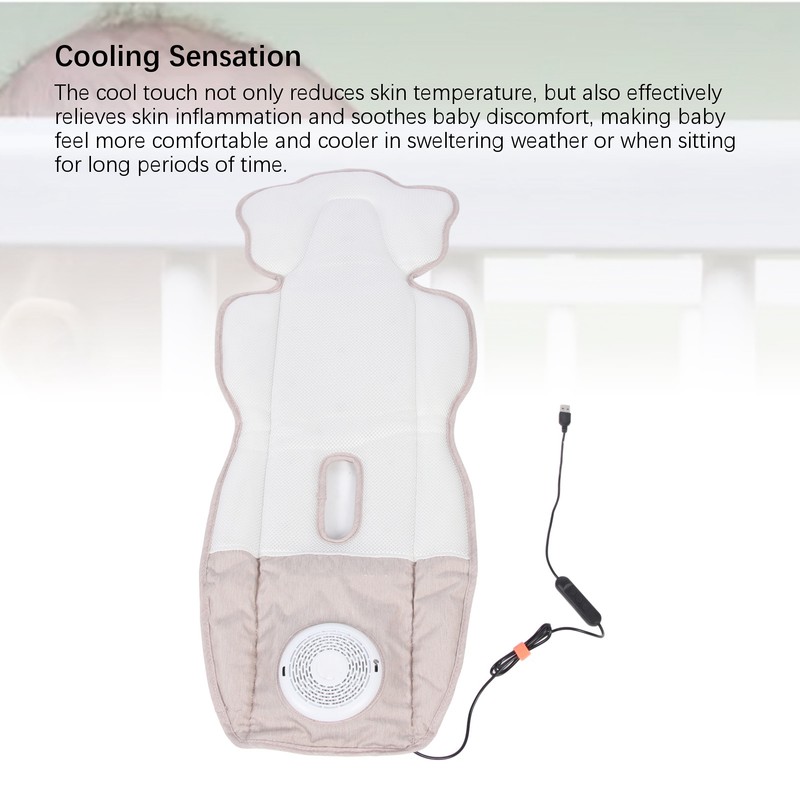 Baby Car Cooling Pad Seasonal Ventilated Breathable Child Carriage Conditioning