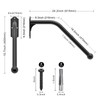SELEWARE Fully Welded Handrail Iron Handrail for Outdoor Steps Garage