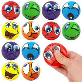 Augesak A1 Foam Football, Football Bouncy Balls, Foam Sports Balls, Mini Football, Stress Ball Children, Football Party Bags for Boys, Foam Ball for Children, Party Bag Children's Birthday Football