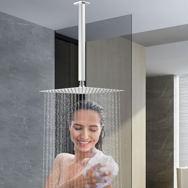 NearMoon Ceiling Mounted Shower Arm With Flange, Universal Connection 1/2