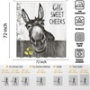 Emwnodti Funny Donkey Rustic Shower Curtain, Fun Cute Animal Farmhouse