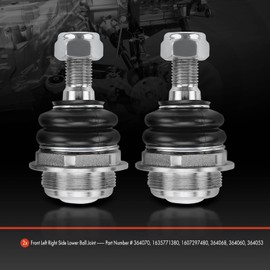 Frankberg 2x Ball Joint Assembly Front Axle Left Right Rear Compatible with Berlingo B9 1.6L 2008-2023 308 SW I 4E 4H 1.4L-2.0L 2007-2014 508 SW 8E 2.2L 2011-2023 Replace# 1607297480