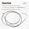 MoKitDora Touring Stainless Steel Braided Front Upper Brake Lines Oil