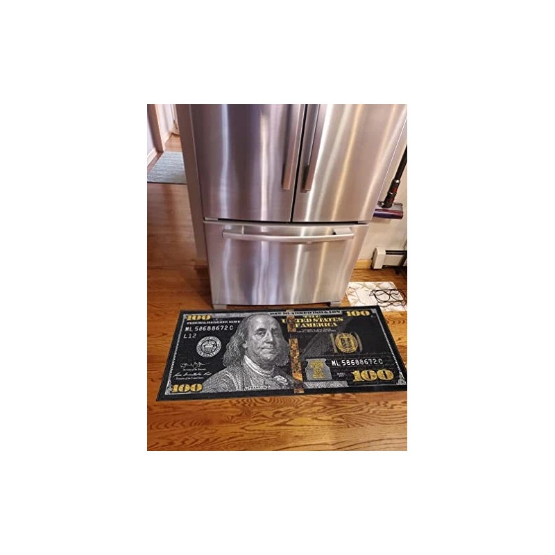 Huahoo Black Money Rugs 100 Dollar Bill Area Rug Door