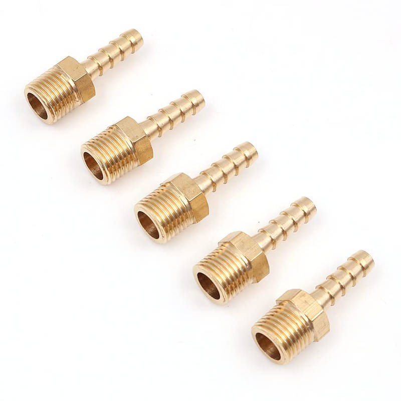 Hsthe Sea 5 Pcs 6 mm to 1/4” BSP Solid