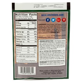 Uncle Dan's Chipotle Ranch Dressing | Singles Packet – 1oz (Pack of 1)