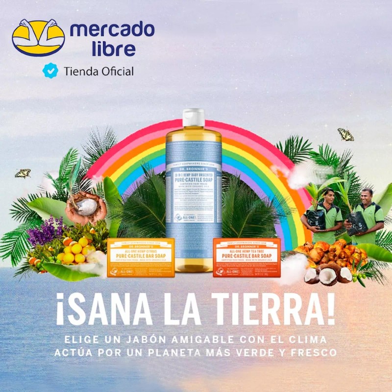Dr. Bronners Jabón Liquido De Castilla Dr Bronner's 18en1 Sin