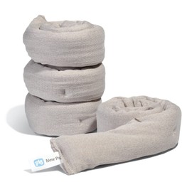 PIG Dryer-Safe Reusable Water Absorbent Sock - 4 Pack - 3" x 38" - Absorbs Up to 34 oz per Sock - Beige - PM50676