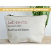 Geschenk für Lehrerin | Kosmetiktasche aus Canvas-Baumwolle | Eine Frau