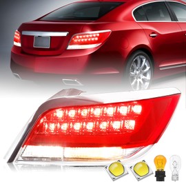 Aosky LED Taillights Assembly Compatible with Fit for 2010-2013 Buick Lacrosse & Allure Outer Rear Taillight OE Direct Replacement Brake Tail Lamp RH (Right Passenger Side) Bulbs Included