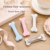 6 Pcs Colorful Bone Hair Clip, Bones Hairpins Skull Skeleton