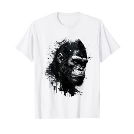Gorilla Art Animal Lovers Monkey Animal Gorilla T-Shirt, White