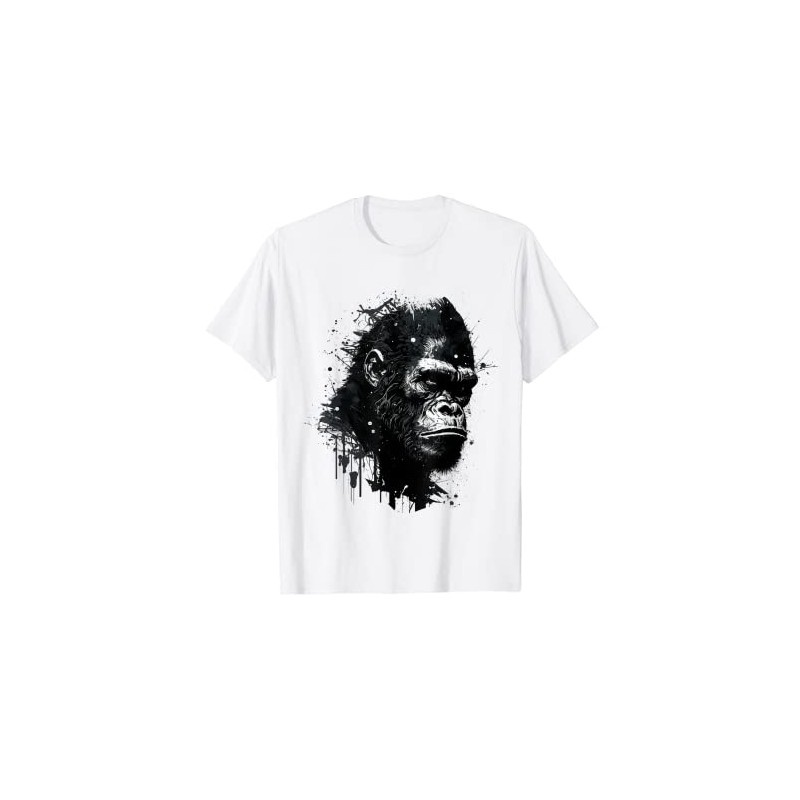 Gorilla Art Animal Lovers Monkey Animal Gorilla T-Shirt, White