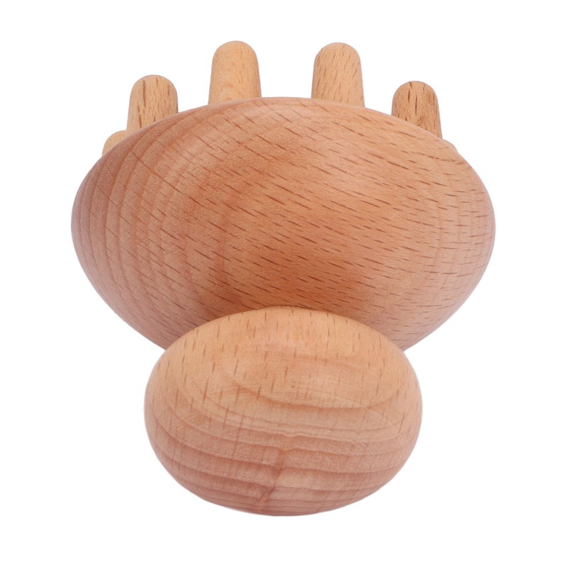 Wood Mushroom Massager Promote Circulation Clear Meridians Portable Manual Massage