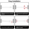 SIQUK 6 Pack Tension Rods Adjustable Spring Cupboard Bars Black