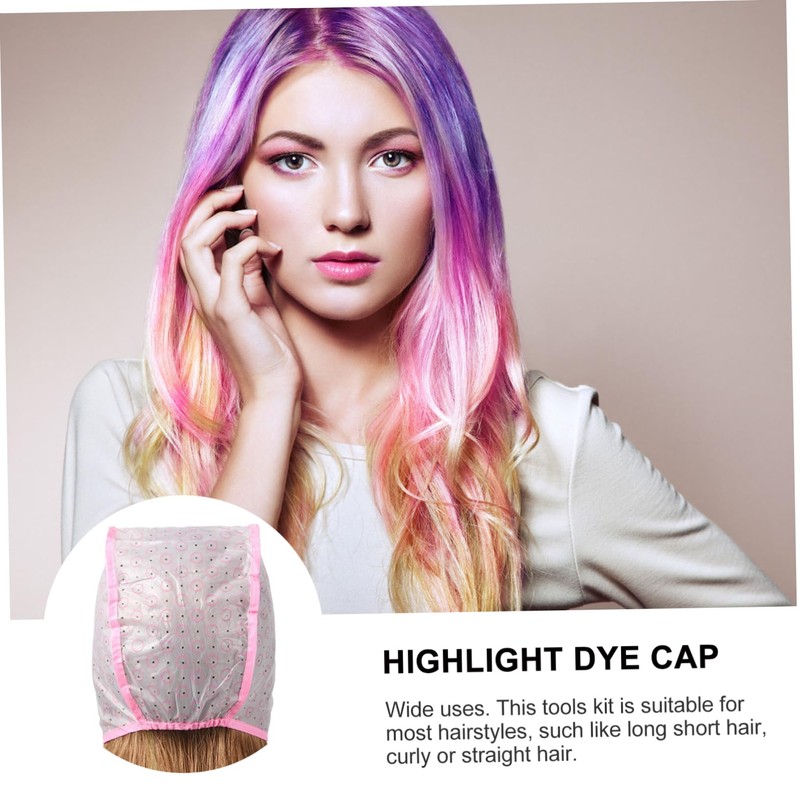 Baluue 6pcs Hair Coloring Highlighting Kit Highlight Cap Hooks Set