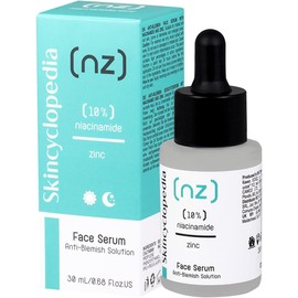 Skincyclopedia Suero Facial De Niacinamida Pura Y Zinc, Solución Antiimperfecciones Y Minimizador De Poros, Control Del Acné Y Equilibrante De La Grasa, Elimina Las Marcas Y Las Imperfecciones Del