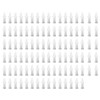 100 Pcs Wall Plugs, M10 x 50mm White Plastic Screw