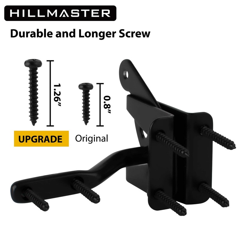 HILLMASTER 2 Pack Self Locking Gate Latch for Wooden Fence
