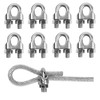 TERF TERF? 8 Pcs Wire Rope Cable Clip Clamps M8