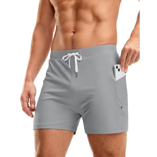 G Gradual Men's Swimsuit Trunks with Zipper Pockets Quick Dry
