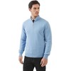 Kallspin Men's Quarter-Zip Sweater Pure Cotton Mock Neck Knit Long
