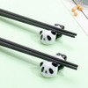 Set of 6 ceramic panda chopsticks rests with gift box,