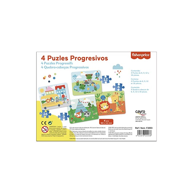Cayro 4 Progressive Puzzles - Cognitive Development - Challenges Children's