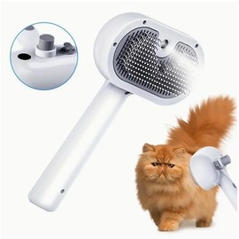 Cat Brush For Shedding-Cat Grooming Brush, One-click Pet Hair Removal Comb Float Hair Removal Slicker Brush