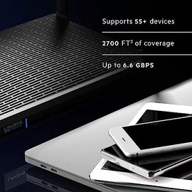 Linksys Mesh WiFi Hydra Pro 6E Tri-Band Router High-Speed Axe Router for Streaming & Gaming, Speeds up to (AXE6600) 6.6Gbps - MR7500/MR75WH (Renewed)
