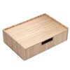 Charging Station Stand Combo with Bamboo Drawer; Extra Storage for