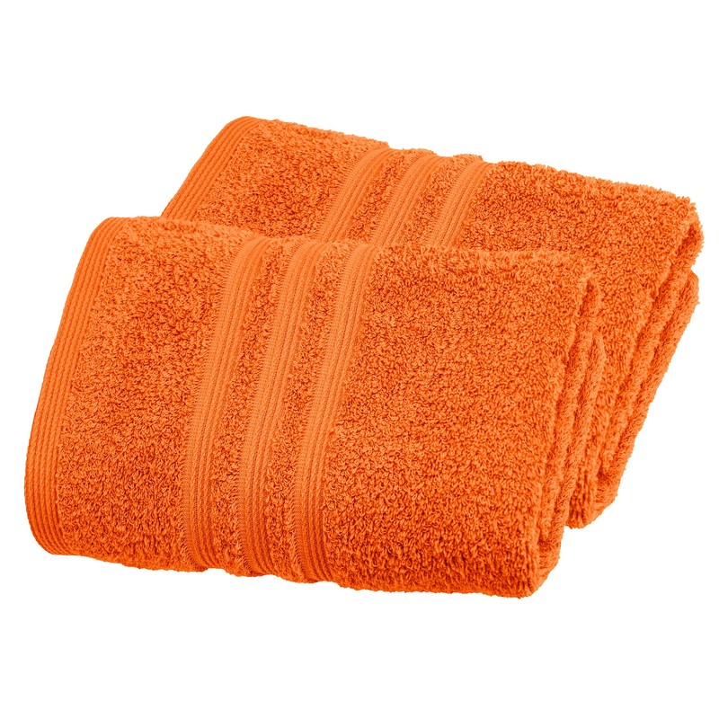 Lashuma Hand Towels Set Orange Clementines, 2 x Terry Towelling