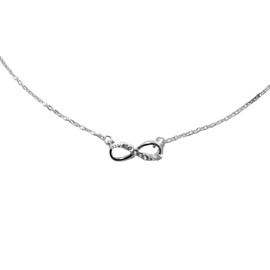 Maya's Grace Infinity Necklace - Elegant Gold & Silver Design (Silver)