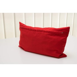 Giraffenland Herb Cushion 30 x 20 cm, Organic Cover Red + Natural Organic Inlet, Scented Cushion, 8 Herb Cushions with Sage, Anise, Chamomile, Peppermint, Thyme, Rosemary, Melissa, Lavender
