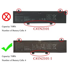 EPYOBW C41N2101-1 Laptop Battery 76Wh 4920mAh 4-Cell 15.48V Compatible with Asus Zenbook Pro 14 Duo OLED UX8402VU UX8402VV UX8402ZA UX8402ZE Series