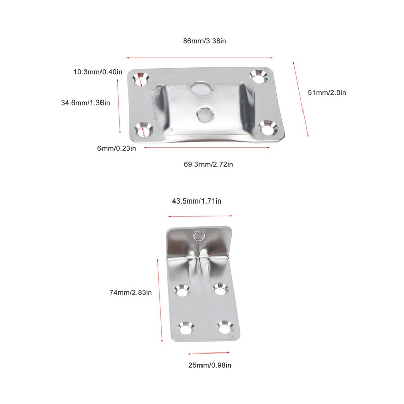 Removable Stainless Steel Caravan 1 Pair Desktop Removable Table Bracket