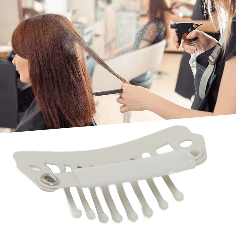 50pcs Hair Extension Clips Set Stainless Steel DIY 8 Teeth